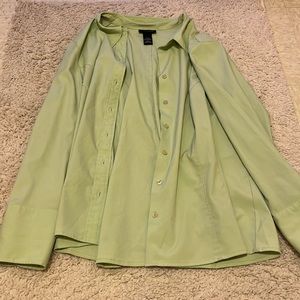 Long sleeve green button up